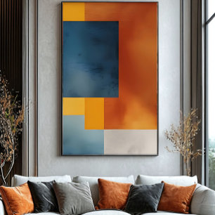 Abstracte aardse geometrie poster
