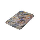 Abstracte aardse gouden en zilveren vlinder badmat (Gekanteld)