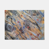 Abstracte aardse gouden en zilveren vlinder deurmat (Voorkant)