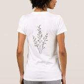 Abstracte Aardse Tak Kunst T-shirt (Achterkant)