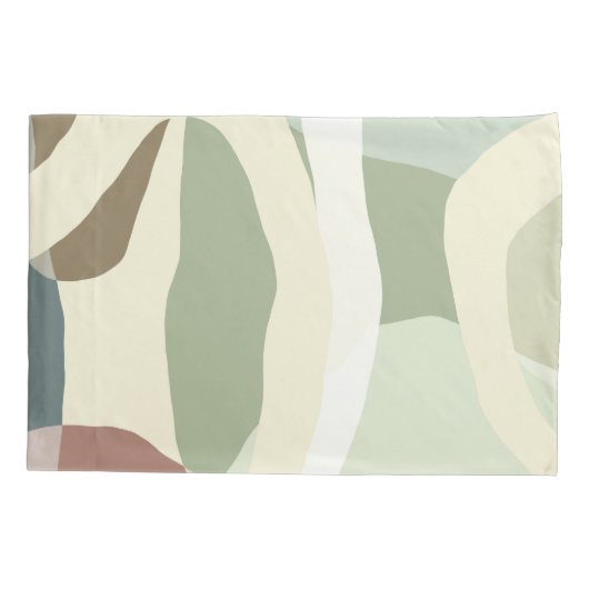 Abstracte aardse tonen kussensloop (Achterkant)