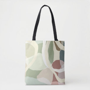 Abstracte aardse tonen tote bag