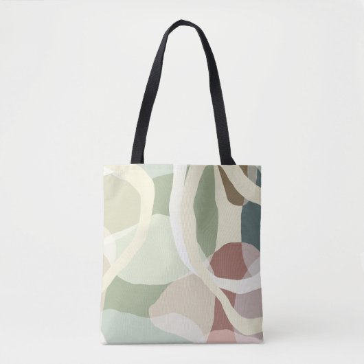 Abstracte aardse tonen tote bag (Voorkant)