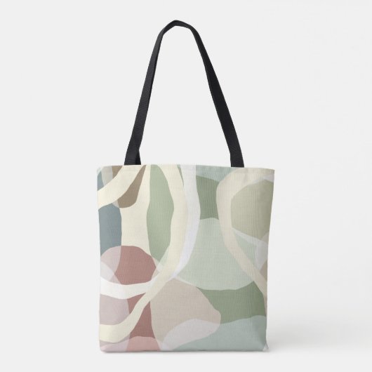 Abstracte aardse tonen tote bag (Achterkant)
