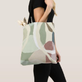 Abstracte aardse tonen tote bag (Dichtbij)