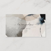 Abstracte aardse Waterverf Shapes Professional Visitekaartje (Voorkant)