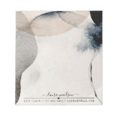 Abstracte aardse Waterverf vormt Life Coach Notitieblok (Voorkant)