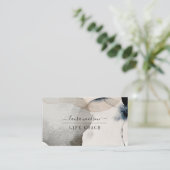 Abstracte aardse Waterverf vormt Life Coach Visitekaartje (Staand voorkant)