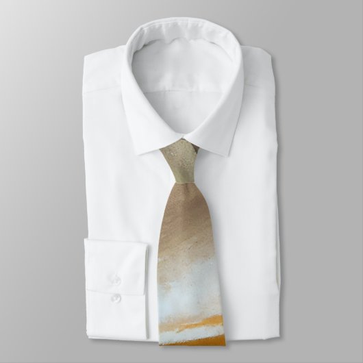 Abstracte aardtoon eenvoudige minimale moderne man stropdas (Gebonden)