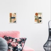 Abstracte aardtoon geometrische vormen muurkunst sets (Woonkamer)