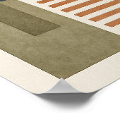 Abstracte aardtoon geometrische vormen poster (Hoek)