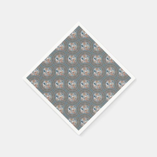 Abstracte Accent Dot Mandala Ogee Scallop Decoupag Servet (Hoek)