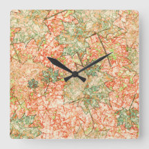 Abstracte acerbladeren op krassen koraalgrond