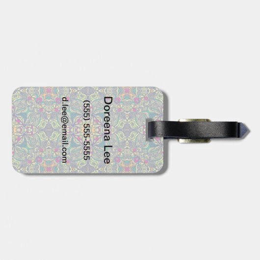 Abstracte  achtergrond bagagelabel (Achterkant horizontaal)