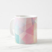 abstracte achtergrond bestaande uit trianglesbackg koffiemok (Voorkant links)