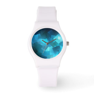 Abstracte achtergrond - blauw horloge