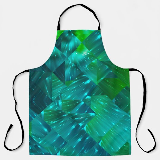 abstracte achtergrond: blauwe en groene mozaïekach schort (Voorkant)