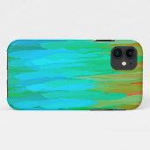 Abstracte achtergrond blauwe tinten Waterverf Case-Mate iPhone Case (Achterkant (horizontaal))