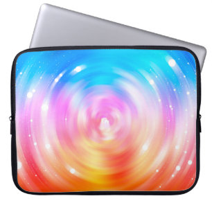 abstracte achtergrond: briljante cirkels achtergro laptop sleeve