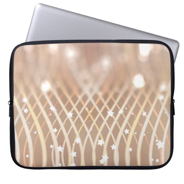 Abstracte achtergrond. bruine achtergrond met golv laptop sleeve (Voorkant)