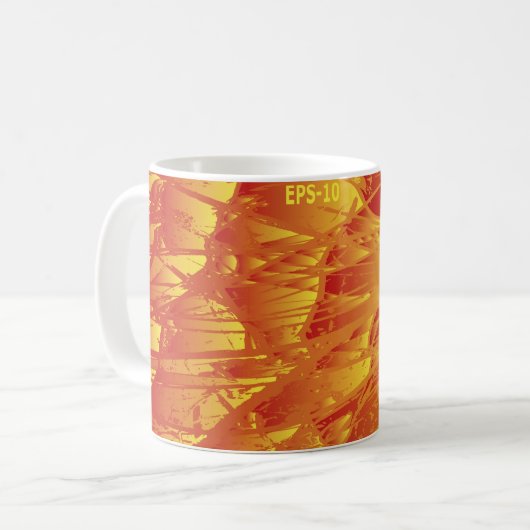 Abstracte achtergrond. Creatieve  achtergrond. Koffiemok (Voorkant links)