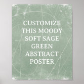 Abstracte Achtergrond Custom Poster Soft Sage Gree (Voorkant)