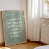 Abstracte Achtergrond Custom Poster Soft Sage Gree