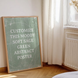 Abstracte Achtergrond Custom Poster Soft Sage Gree
