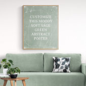 Abstracte Achtergrond Custom Poster Soft Sage Gree