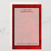 Abstracte achtergrond dieprode, bijtende textuur briefpapier (Voorkant / Achterkant)