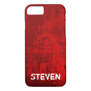 Abstracte achtergrond dieprode, bijtende textuur 	iPhone 8/7 hoesje