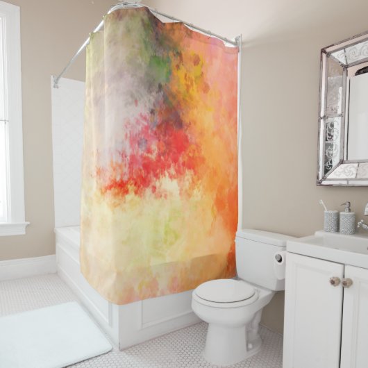 Abstracte achtergrond geborsteld geschilderd. Bors Douchegordijn (In situ)