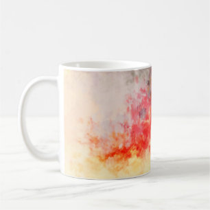 Abstracte achtergrond geborsteld geschilderd. Bors Koffiemok