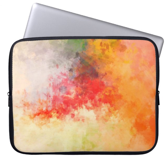 Abstracte achtergrond geborsteld geschilderd. Bors Laptop Sleeve (Voorkant)