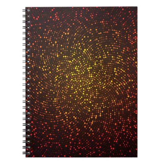 Abstracte achtergrond. Ggloeimozaïek van cir Notitieboek (Voorkant)