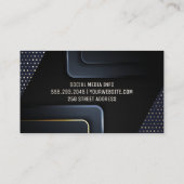 Abstracte achtergrond | Gouden stippenpatroon Visitekaartje (Achterkant)