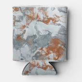 Abstracte achtergrond grijs koperacrylverf blikjeskoeler (Voorkant)