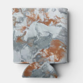 Abstracte achtergrond grijs koperacrylverf blikjeskoeler (Achterkant)