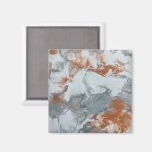Abstracte achtergrond grijs koperacrylverf magneet (Voorkant / Achterkant)