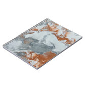 Abstracte achtergrond grijs koperacrylverf notitieboek (Linkerzijde)