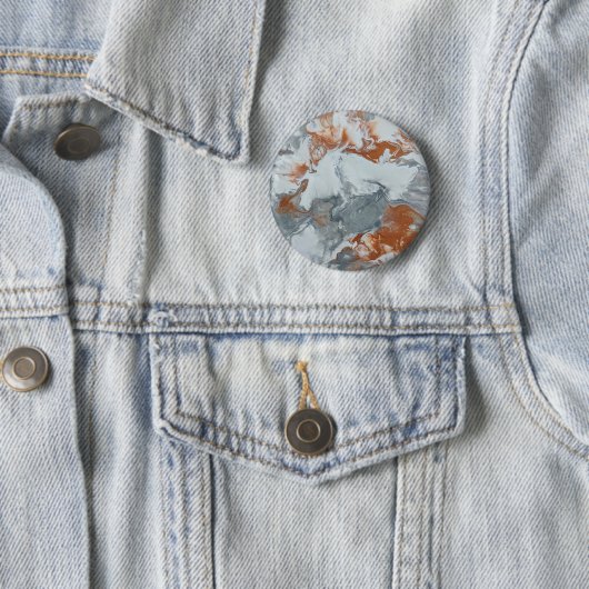 Abstracte achtergrond grijs koperacrylverf ronde button 5,7 cm (In situ)