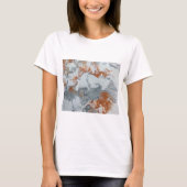 Abstracte achtergrond grijs koperacrylverf t-shirt (Voorkant)