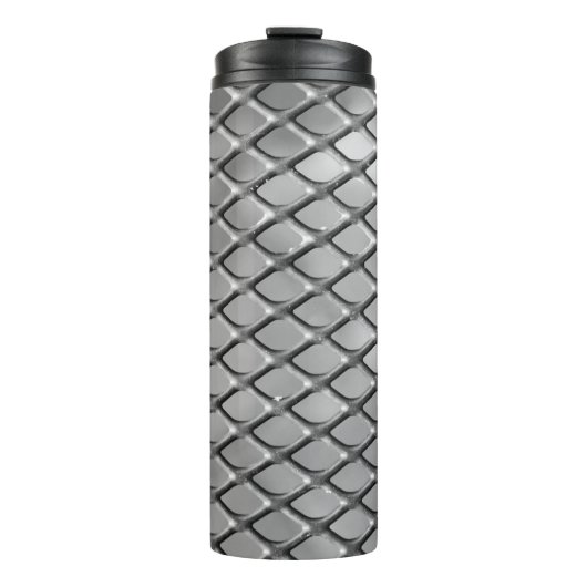 Abstracte achtergrond grijs thermosbeker (Voorkant)