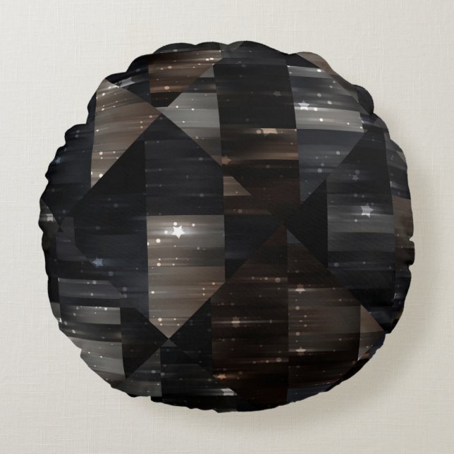 abstracte achtergrond. grijze mozaïekafbeelding di rond kussen (Voorkant)