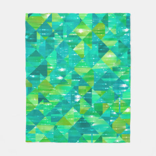 Abstracte achtergrond: groen mozaïek fleece deken