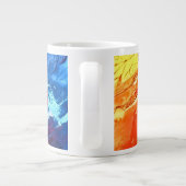 Abstracte achtergrond grote koffiekop (Achterkant)