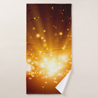 Abstracte achtergrond - helder oranje licht, ba badhanddoek