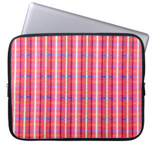 abstracte achtergrond, kleurrijk snijvlak gestript laptop sleeve