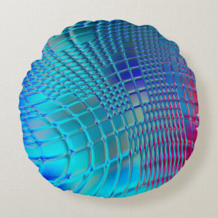 Abstracte achtergrond. Kleurrijke golvende draagta Rond Kussen