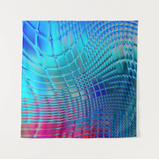 Abstracte achtergrond. Kleurrijke golvende draagta Wandkleed (Voorkant (horizontaal))